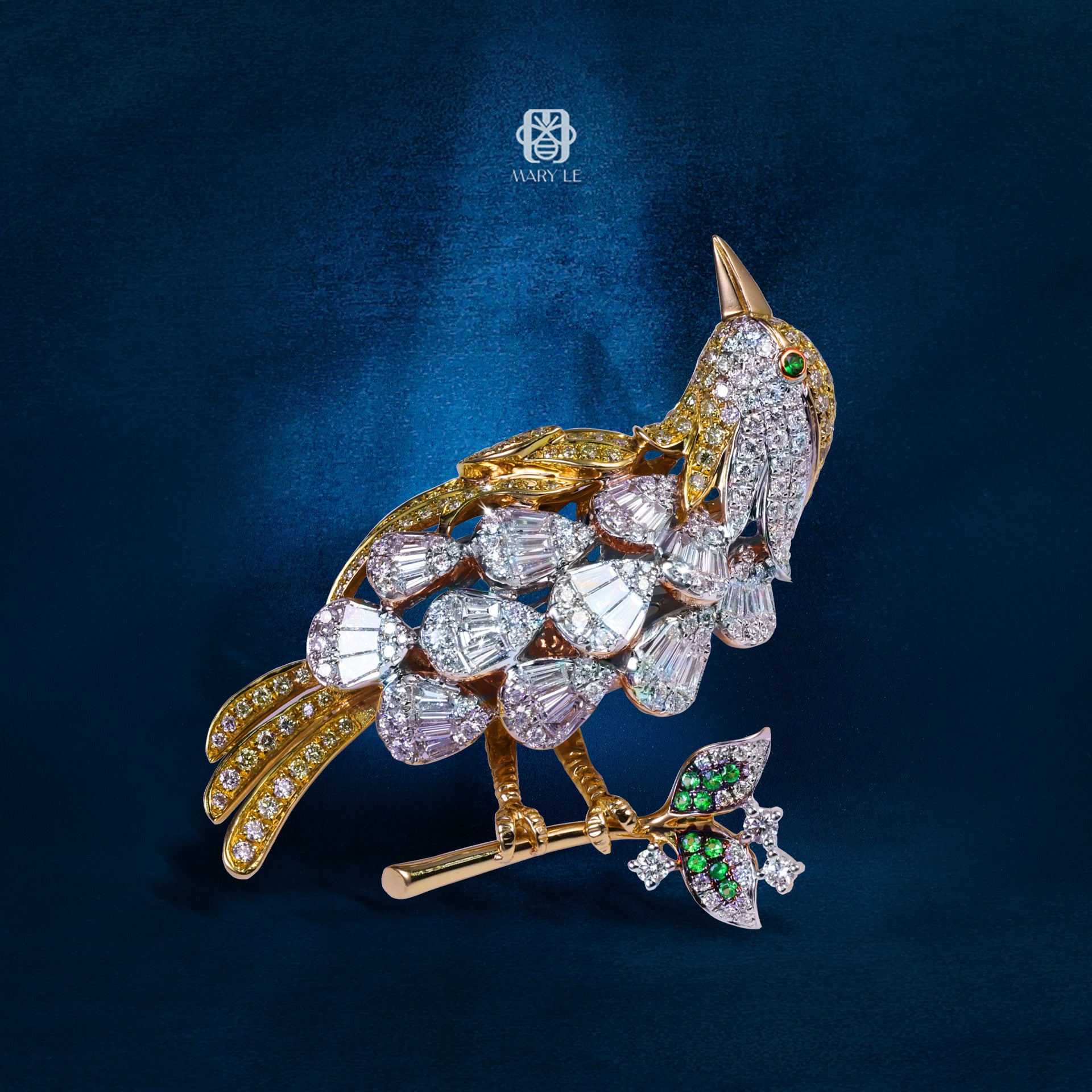 Celestial Garden Yellow Diamond Brooch/Pendant | M278