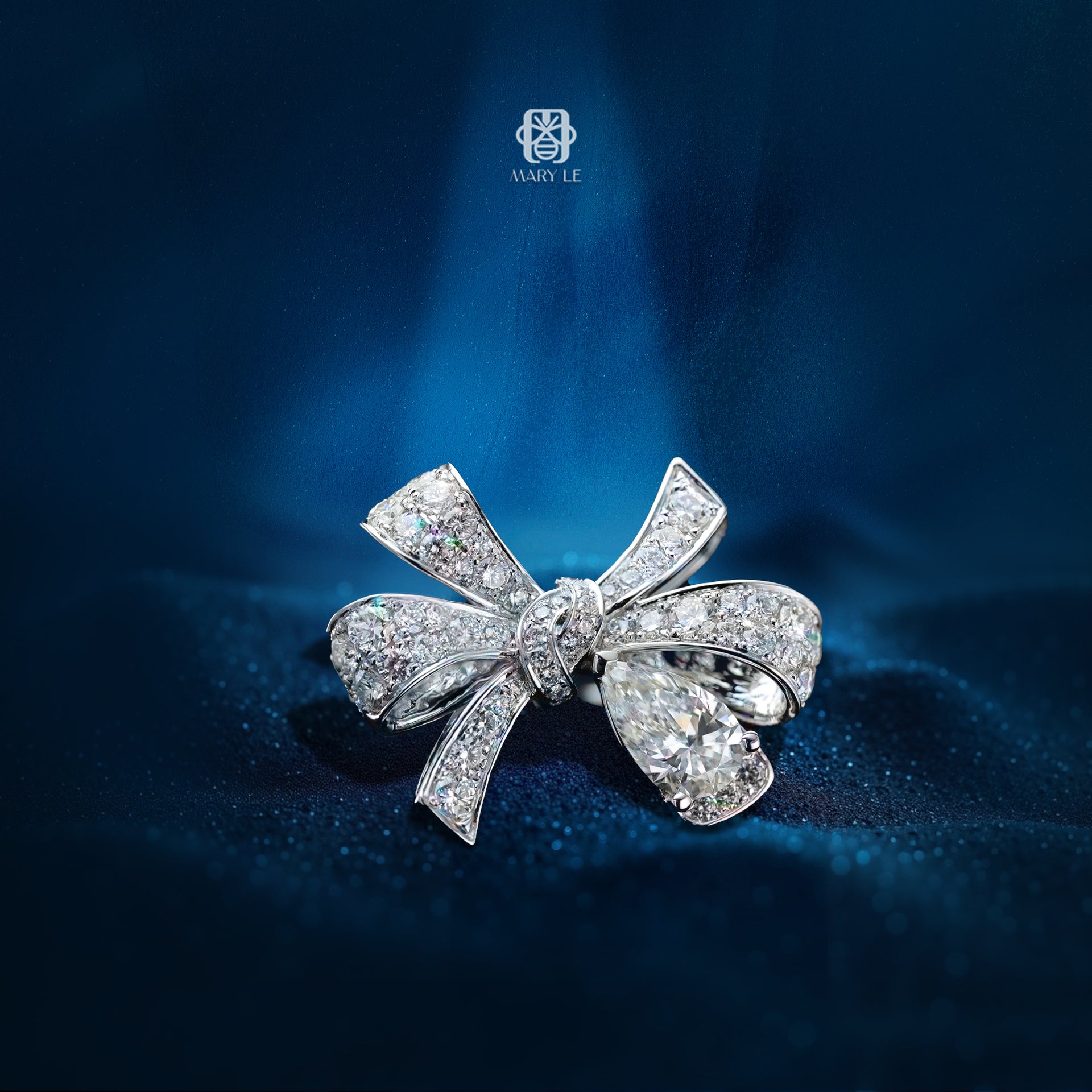 Velvet Bow Diamond Ring | M523
