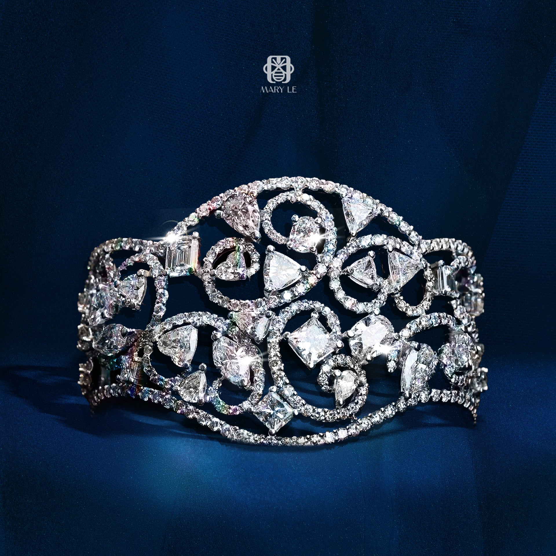 Art Deco Diamond Bangle | M256