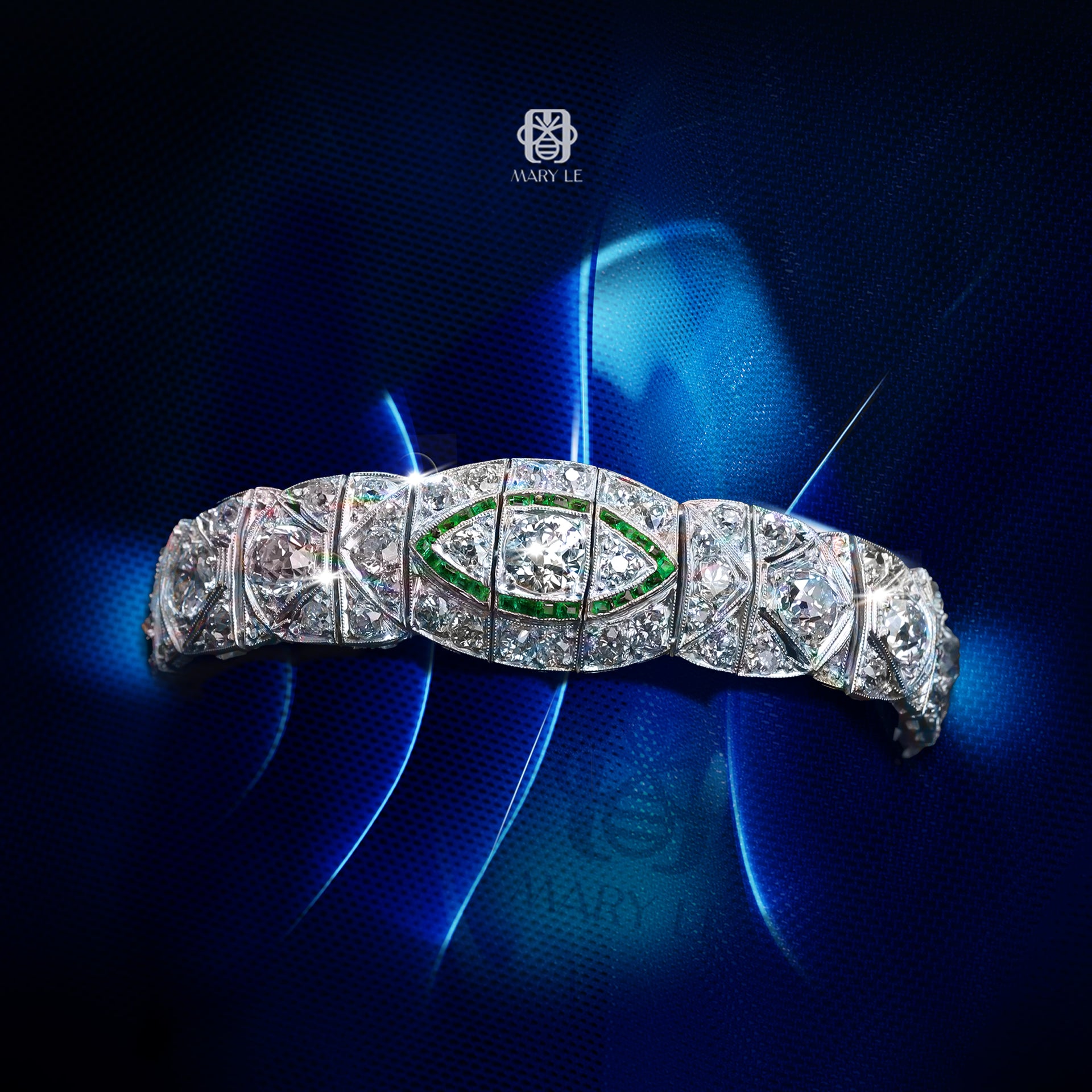 Art Deco Sapphire &amp; Diamond Bracelet | M261