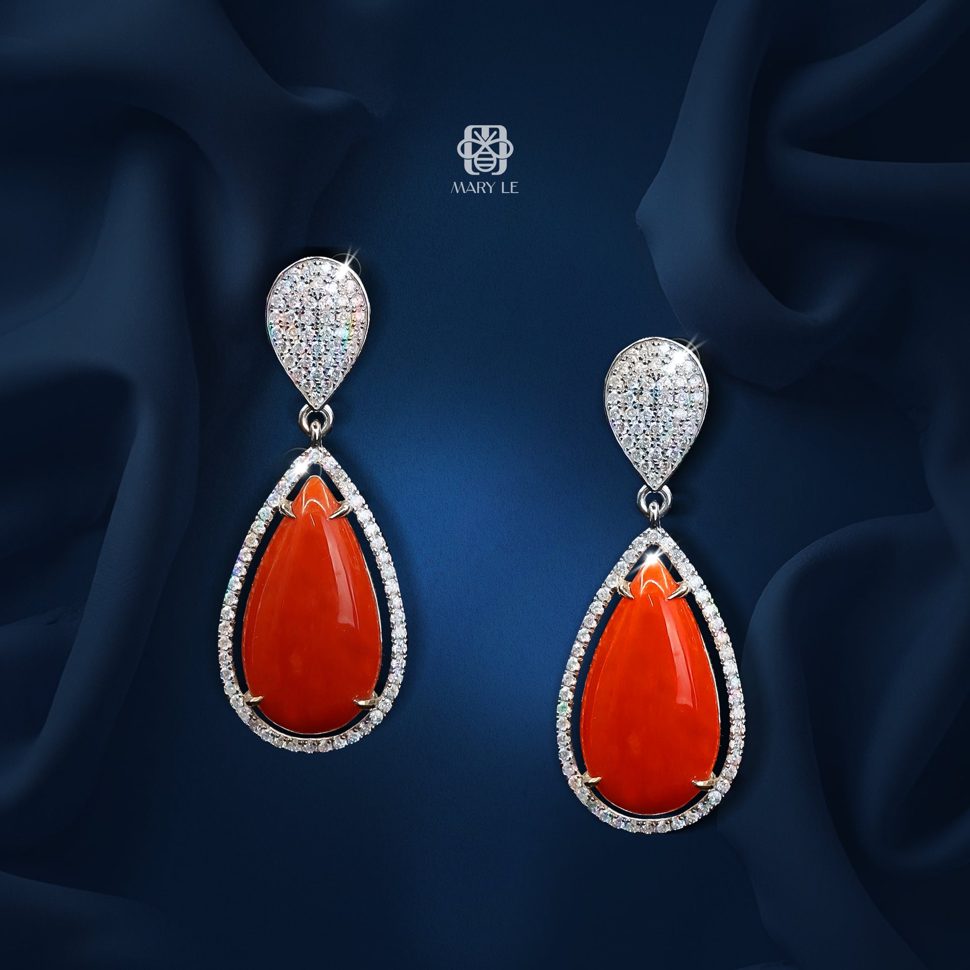 Red Coral Earrings | M266