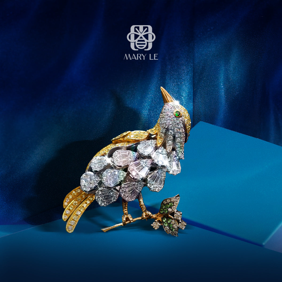 Celestial Garden Yellow Diamond Brooch/Pendant | M278