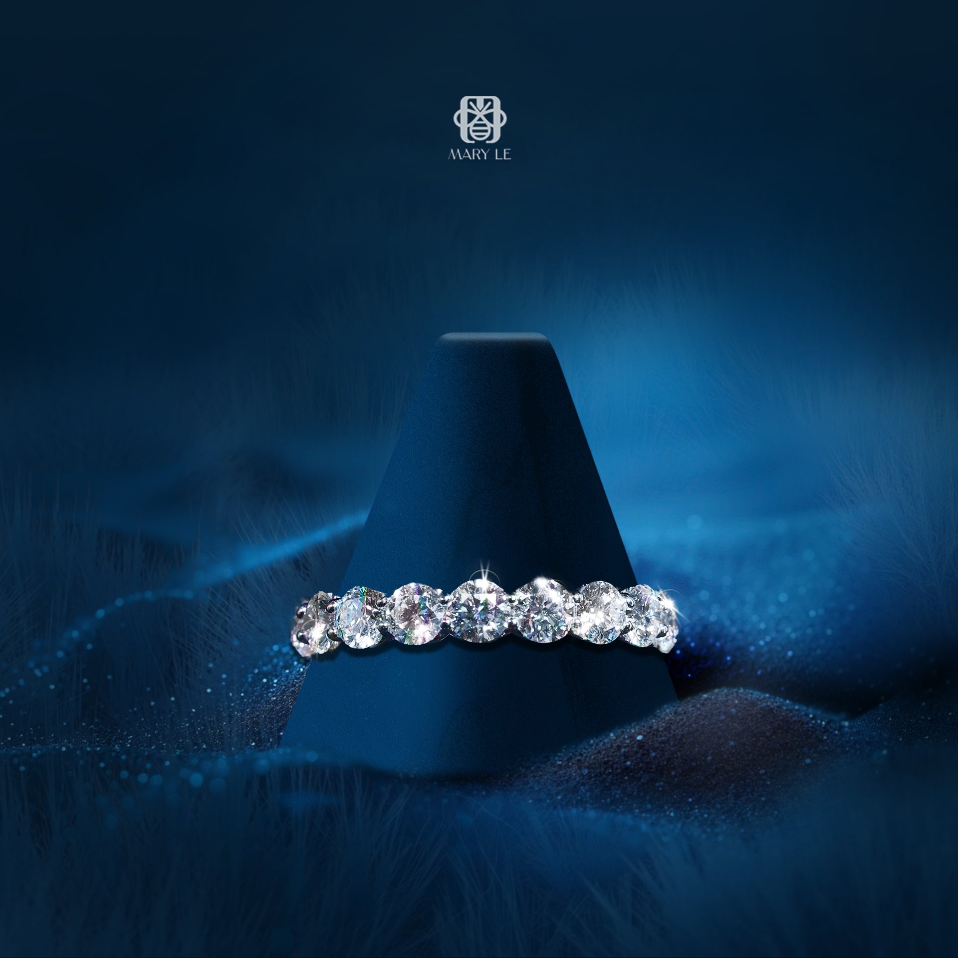 Round Diamond Wedding Band Ring | M439