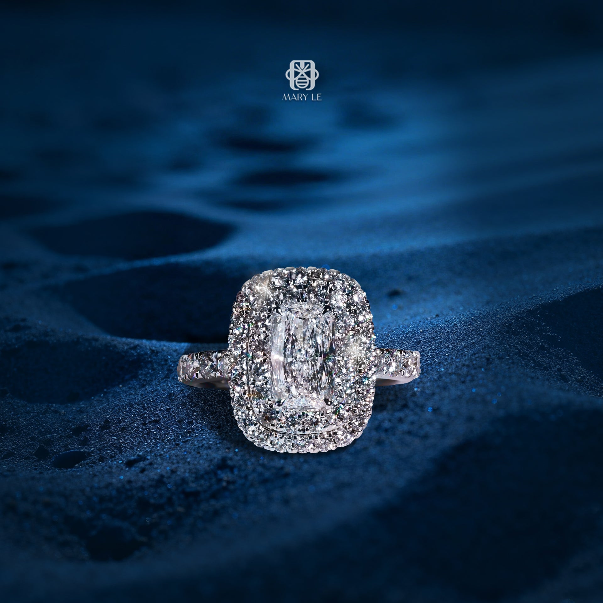 Classic Mary Le Double Halo Ring | M541